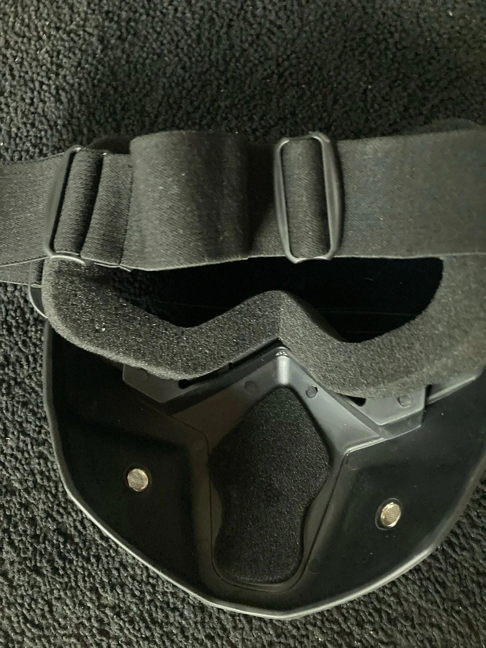 Tactical Black Full-Face Goggles with Mirrored Lens